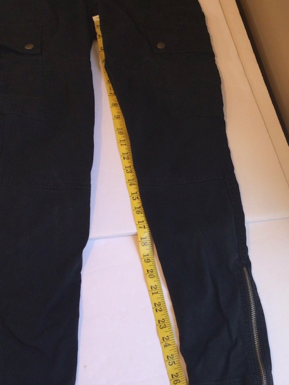polo ralph lauren cargo pants black size 6 zip ankle stretch utility military - Picture 12 of 16